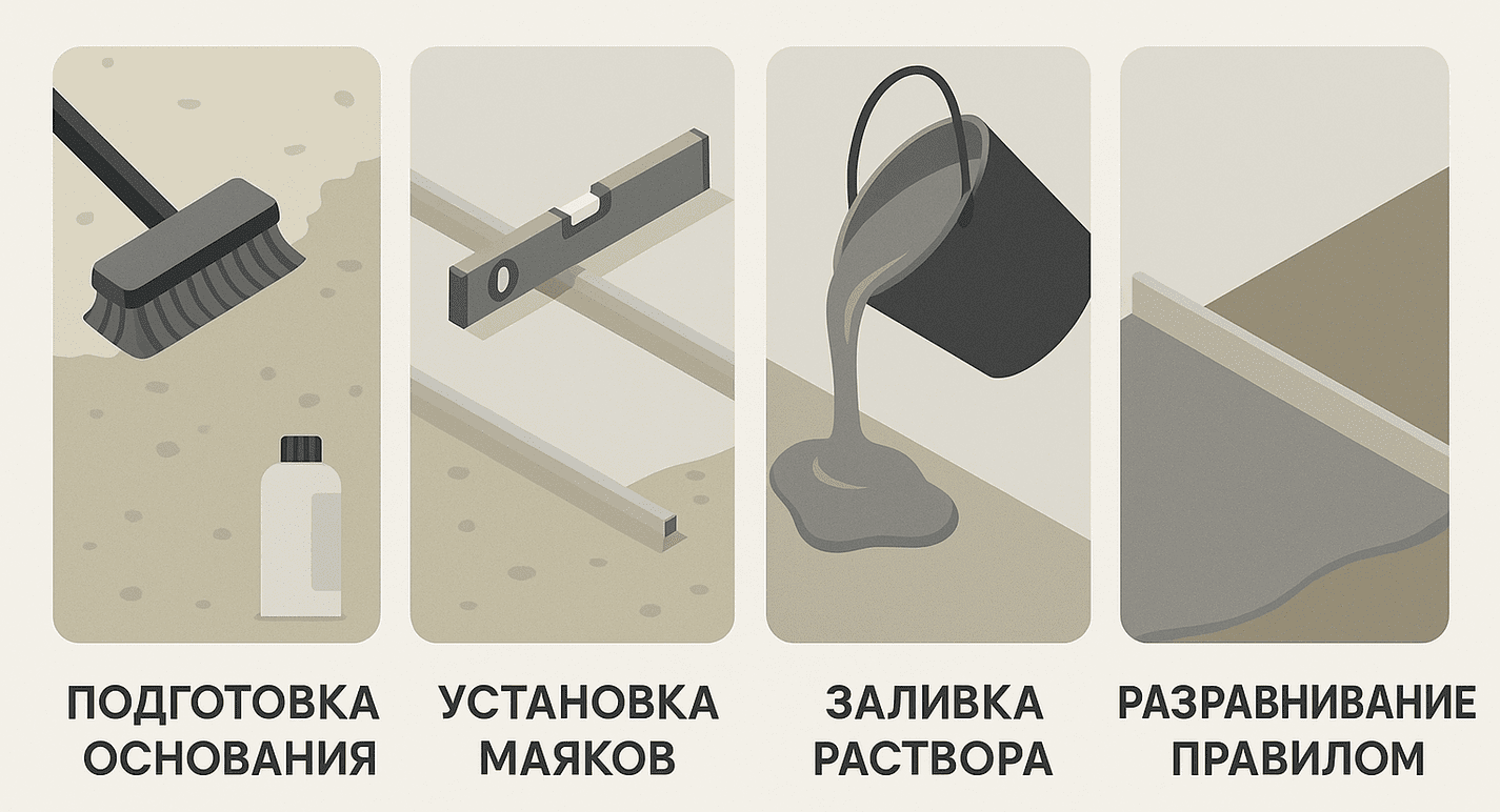 инструкция по стяжке пола